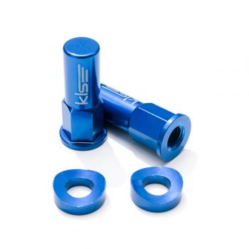 KLS tyre clamp nut set blue